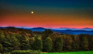 Vermont landscape - full moon