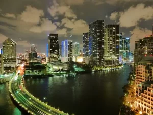 Florida - Miami skyline at night