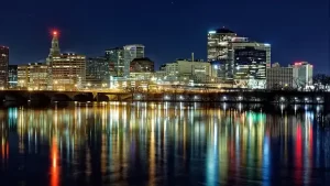 Hartford Connecticut at night