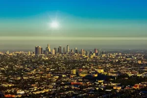 Los Angeles - faraway view of LA city