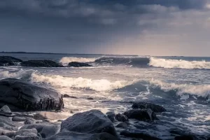 Rhode Island - ocean waves and rocks