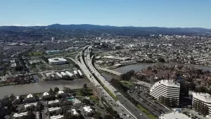 San Mateo - Freeway and city