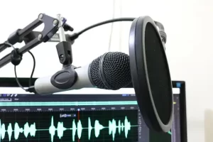 Podcast Microphone with pop filter